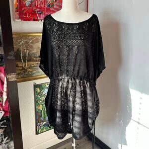catalina black lace swimsuit cover up dress